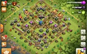 Clash of clans cv 12 bem upando, barato