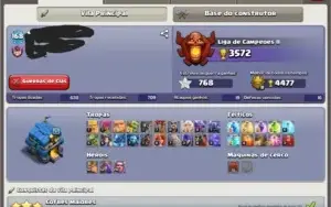 Clash of clans cv 12 bem upando, barato