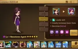 Reroll Summoners War lvl10 com Neostone Agent Dark - Sylvia