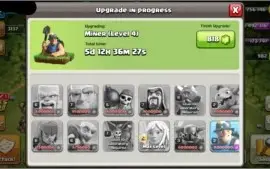 Conta Clash of clans CV 11 Semi Full