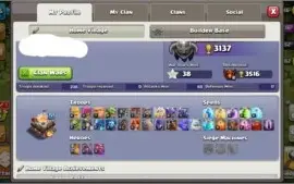 Conta Clash of clans CV 11 Semi Full