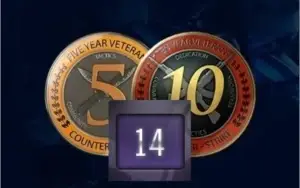 CONTA ANTIGA STEAM 14 ANOS MEDALHAS 5 E 10 ANOS DE SERVIÇO