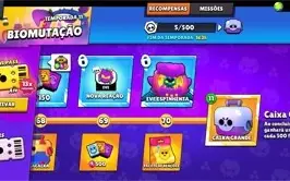 Conta brawl stars, 2 passes para coletar