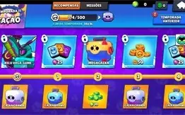Conta brawl stars, 2 passes para coletar