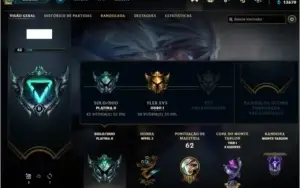 conta lol zed prestigio 4k de rp platina 2