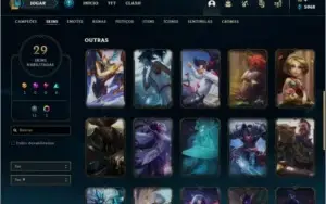 Conta prata 4 com 29 skins e 111 champs
