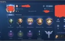 Conta Elo MÍTICO - 120 Skins e maioria emblemas no máximo