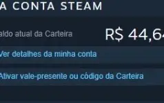 Steam 9 Anos + 44.64 Saldo + Jogos + Wallpeaper Engine