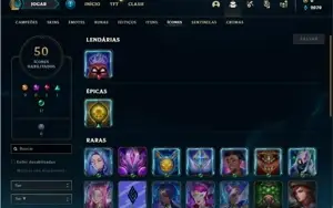 Conta Bronze 1 com 28 Champs e 5 Skins + 8 Espolios