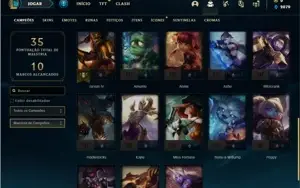 Conta Bronze 1 com 28 Champs e 5 Skins + 8 Espolios