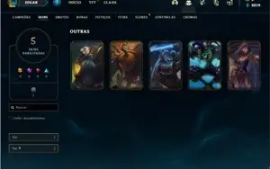 Conta Bronze 1 com 28 Champs e 5 Skins + 8 Espolios