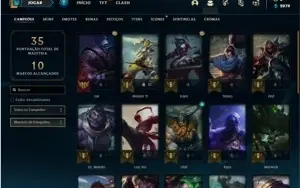 Conta Bronze 1 com 28 Champs e 5 Skins + 8 Espolios
