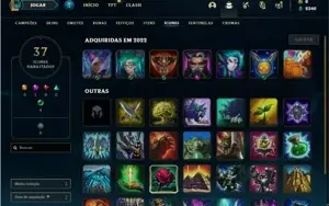 Conta Platina 4 com 36 Champs e 6 Skins + 1 Fragmento