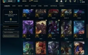 Conta Platina 4 com 36 Champs e 6 Skins + 1 Fragmento