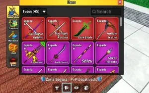 conta de blox fruits com dark blade e skin de robux!!!