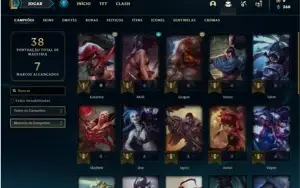 Conta ouro 3 com 5 Skins e 30 Champs
