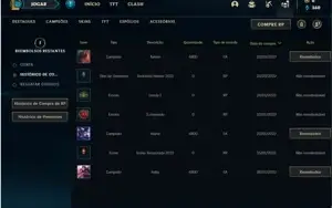 Conta ouro 3 com 5 Skins e 30 Champs