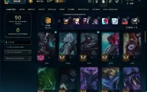 Ouro 4 com 55 Champs e 16 Skins