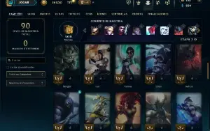 Ouro 4 com 55 Champs e 16 Skins