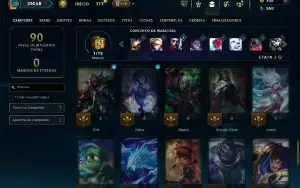 Ouro 4 com 55 Champs e 16 Skins
