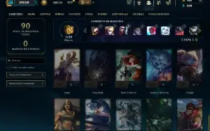 Ouro 4 com 55 Champs e 16 Skins