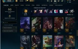 Ouro 4 com 55 Champs e 16 Skins
