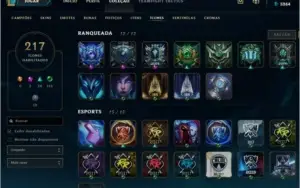 Conta com 347skins todos os champs pagina de runa diamante 2