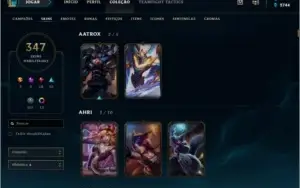 Conta com 347skins todos os champs pagina de runa diamante 2