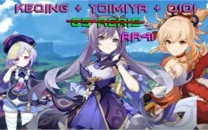 GENSHIN IMPACT lv41 KEQING + YOIMIYA + QIQI
