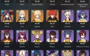 AR55, 16T5 Navia + Bis, Nahida + Bis, Nilou + Bis, Shogun...