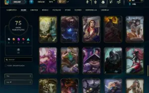 Unranked com 95 Champs e 75 Skins ( SUP / ADC )