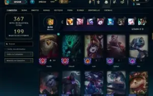 Unranked com 95 Champs e 75 Skins ( SUP / ADC )