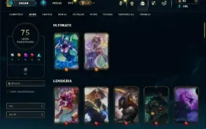 Unranked com 95 Champs e 75 Skins ( SUP / ADC )