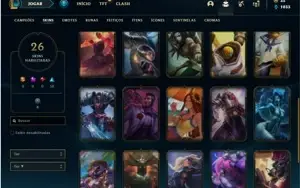 Conta prata 4 com 80 Champs e 26 Skins