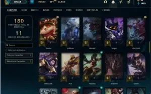 Conta prata 4 com 80 Champs e 26 Skins