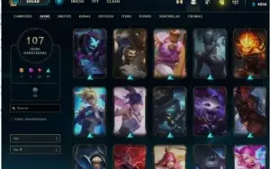 conta lol 107 skins