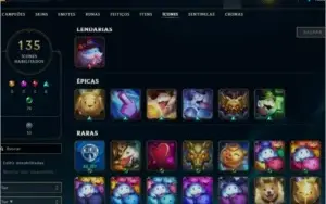 conta lol 107 skins