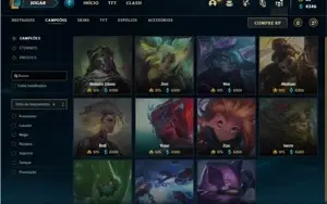 Conta prata 4 com 155 Champs e 266 Skins + 4 Prestigios