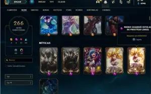 Conta prata 4 com 155 Champs e 266 Skins + 4 Prestigios