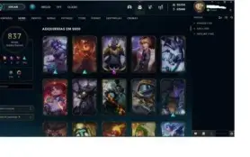 Conta Lol, lvl 207 - 837 skin - Todos os campeões
