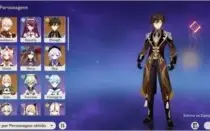 Conta de genshin. Zhongli, diluc, qiqi, mona, jean e kazuha