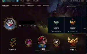 Conta GOLD V / 17 Skins e 40 Champs