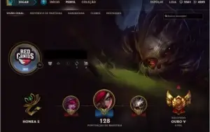 Conta GOLD V / 17 Skins e 40 Champs