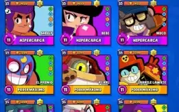 Brawl stars 70 mil troféus 240 Skins