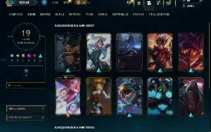 Unranked com 70 Champs e 19 Skins + 40 Espolios