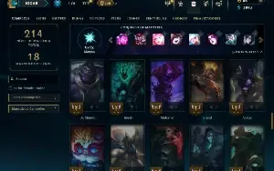 Unranked com 70 Champs e 19 Skins + 40 Espolios