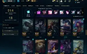 Unranked com 70 Champs e 19 Skins + 40 Espolios