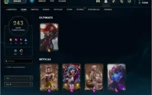 Conta diamante 243 skins