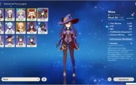 GENSHIN IMPACT AR 30 / NA -  KLEE & MONA + 10 ARMAS 4*