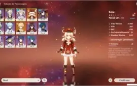 GENSHIN IMPACT AR 30 / NA -  KLEE & MONA + 10 ARMAS 4*